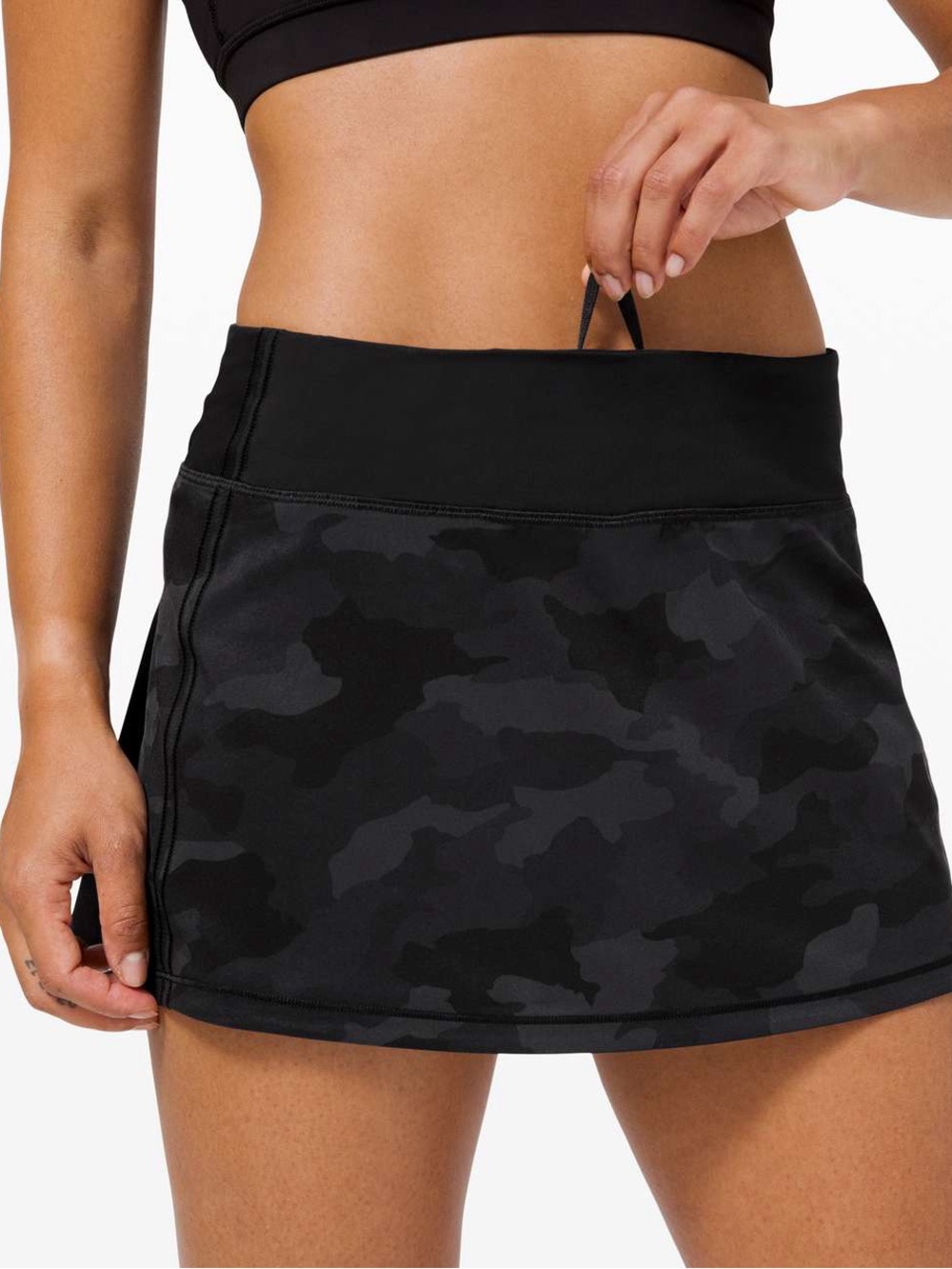 Lululemon Black Camouflage Active Skort